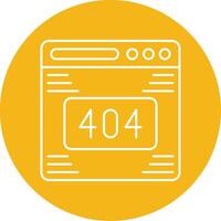404 Error Line Multi Circle Icon vector