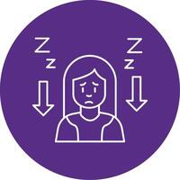 Tiredness Line Multi Circle Icon vector