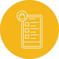 OnLine Multi Circle Shopping Wishlist Line Multi Circle Icon vector