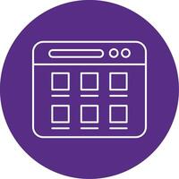 Web Page Line Multi Circle Icon vector