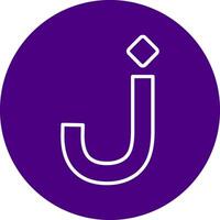 Small j Icon vector