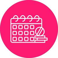 Schedule Line Multi Circle Icon vector