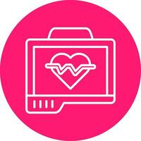 Pulse Oximeter Line Multi Circle Icon vector