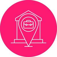 Remote Working Line Multi Circle Icon vector