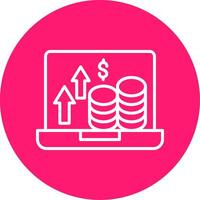 Growth Line Multi Circle Icon vector