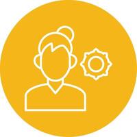 Support Line Multi Circle Icon vector