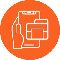 Folder Line Multi Circle Icon vector