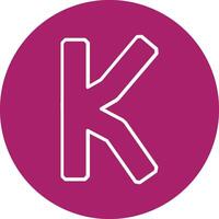 Small k Icon vector