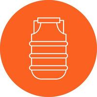Water Carrier Line Multi Circle Icon vector