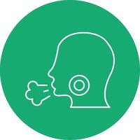 Cough Line Multi Circle Icon vector