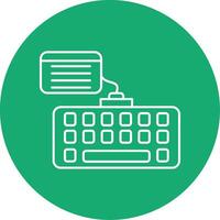 Keyboard Line Multi Circle Icon vector