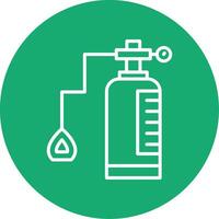 Oxygen Tank Line Multi Circle Icon vector