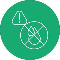 No Clean Water Line Multi Circle Icon vector