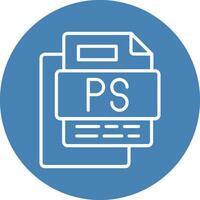 PS File Line Multi Circle Icon vector