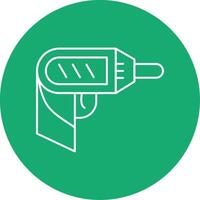 Screwdriver Line Multi Circle Icon vector
