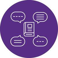 Discussion Group Line Multi Circle Icon vector