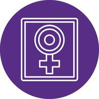 Girl Power Line Multi Circle Icon vector