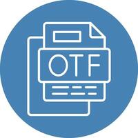 OTF File Line Multi Circle Icon vector