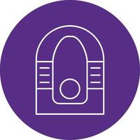 Portable Toilet Line Multi Circle Icon vector
