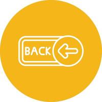 Back Line Multi Circle Icon vector