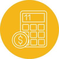 Calculation Line Multi Circle Icon vector