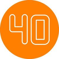 Forty Line Multi Circle Icon vector