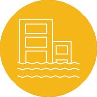 Flood Line Multi Circle Icon vector
