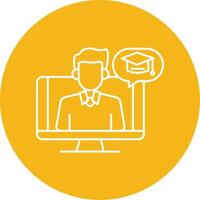 OnLine Multi Circle Teacher Line Multi Circle Icon vector