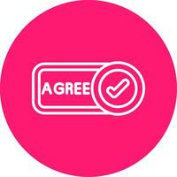 Agree Line Multi Circle Icon vector