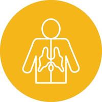 Spinal Cord Line Multi Circle Icon vector