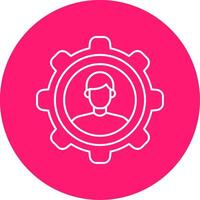 Customer Relationship Line Multi Circle Icon vector