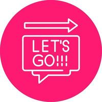Lets Go Line Multi Circle Icon vector