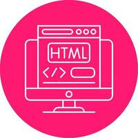 Html Line Multi Circle Icon vector