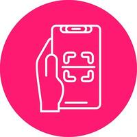 Scanner Line Multi Circle Icon vector
