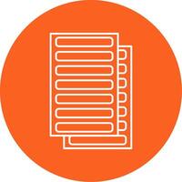 Daily Ledger Line Multi Circle Icon vector