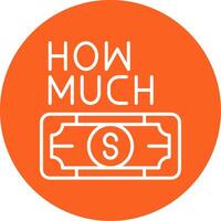 How Much Line Multi Circle Icon vector