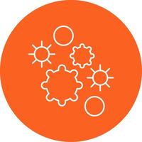 Allergen Line Multi Circle Icon vector