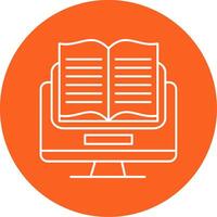 E Learning Line Multi Circle Icon vector