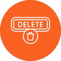 Delete Line Multi Circle Icon vector