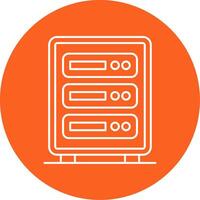 Server Line Multi Circle Icon vector