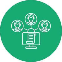 Files Exchange Line Multi Circle Icon vector