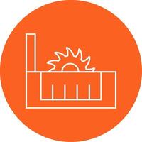 Table Saw Line Multi Circle Icon vector