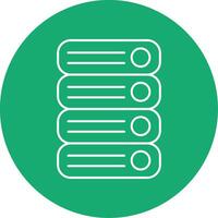 Server Line Multi Circle Icon vector