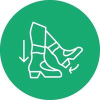 Step Back Line Multi Circle Icon vector