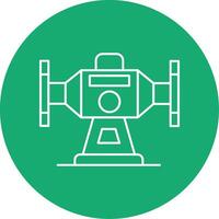 Bench Grinder Line Multi Circle Icon vector
