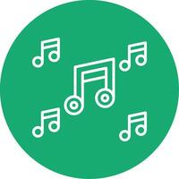 Music Line Multi Circle Icon vector
