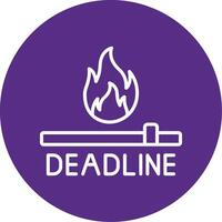 DeadLine Multi Circle Line Multi Circle Icon vector