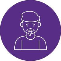 Drooling Line Multi Circle Icon vector