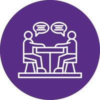 Discussion Line Multi Circle Icon vector