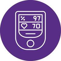 Pulse Oximeter Line Multi Circle Icon vector